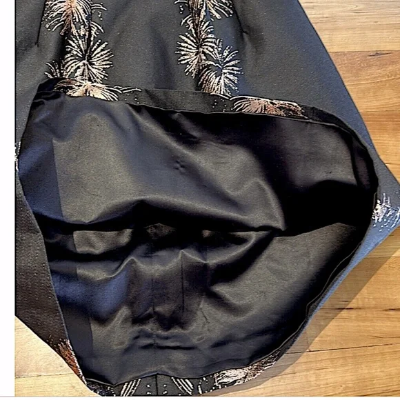 Ted Baker black/rose gold with Tag Tzalla Metallic Jacquard Cocktail Dress - Picture 9 of 16